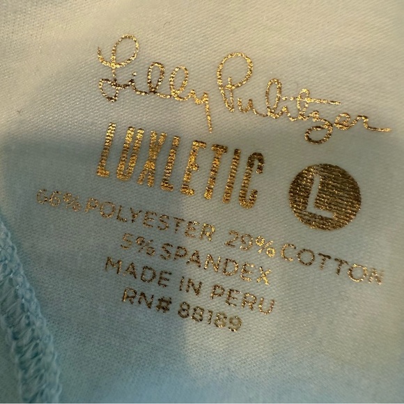 Lilly Pulitzer Women´s Luxletic Aubra Tank Top Twist Back Whisper Blue Sz L - Picture 5 of 13